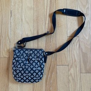 Coach black and white bag